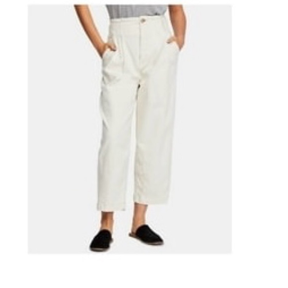 NWOT Free People Beige Pleated Pants EUC